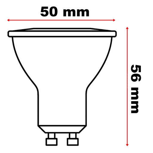 6x GU10 LED žiarovka 5,5W = 50W 500lm SMD CCD