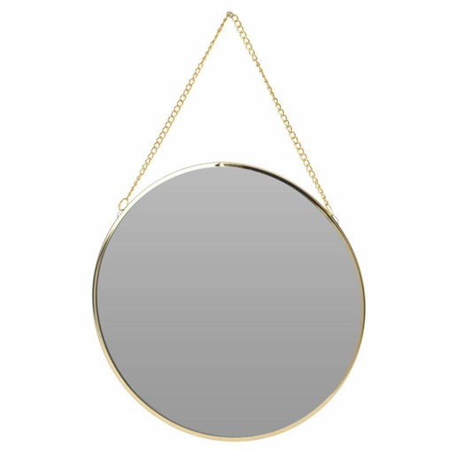 Okrúhle zrkadlo 20 cm, závesné zlaté