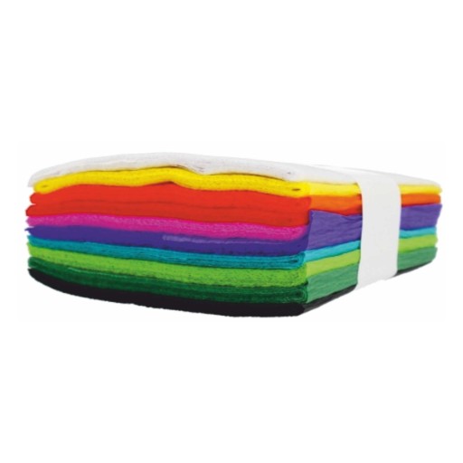 Krčený hodvábny papier v kocke 10 rôznych farieb