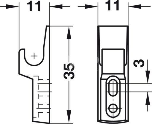 NÁBYTOK HAFELE ZÁPADKA MINI ZÁPADKA PUSH LOCK, ČIERNA