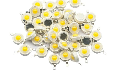 x10 POWER LED 1W BIELA 6500K EPISTAR + past