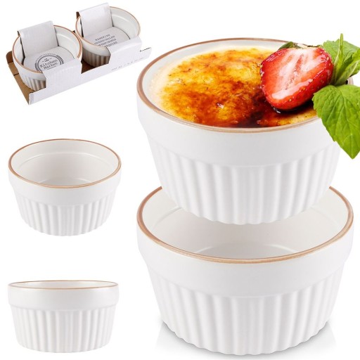 2x Žiaruvzdorný ramekin, zapekacia misa, zapekacia misa