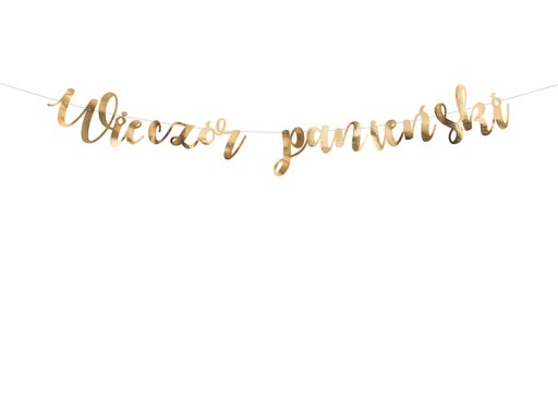 NÁPIS NA BANNER GIRLAND Slepačia párty Zlatý kov