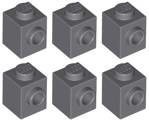 LEGO 87087 TEHLA 1x1 tmavosivá (3g) 6 ks.