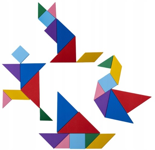 Drevené puzzle - Tangram