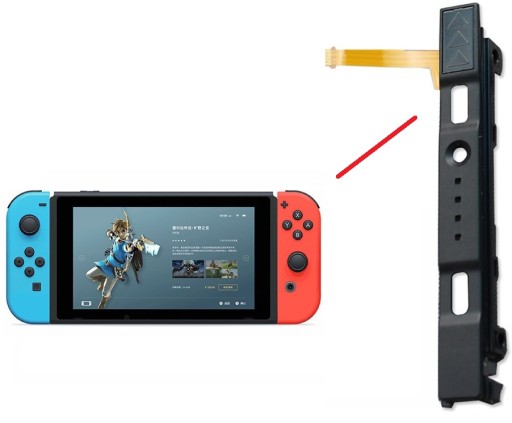 NABÍJACIA ZÁSUVKA PRAVÁ KOĽAJNICA SPÍNAČ JOY-CON NS