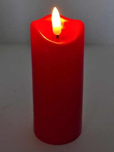 LED vložka na sviečky, červená sviečka s efektom plameňa