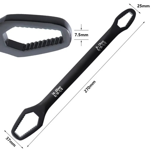 TORX UNIVERZÁLNY OTVORENÝ KĽÚČ, PALCE 8-22