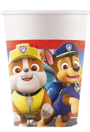 Paw Patrol papierové poháre, 8 kusov, 200 ml