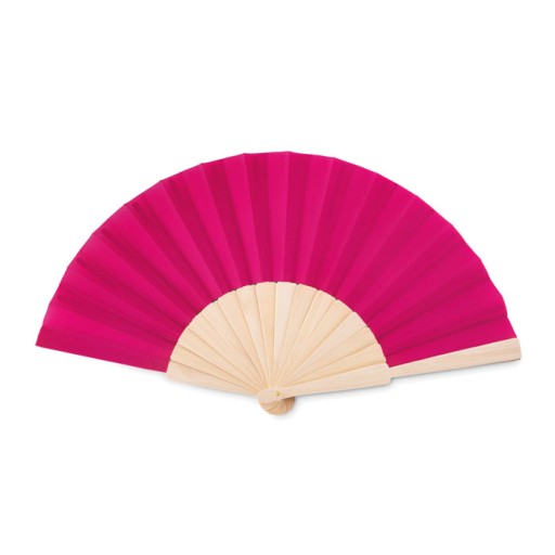 DREVENÝ VENTILÁTOR, Skladací, MATERIÁL, Veľký, 41 cm, Elegantná ružová