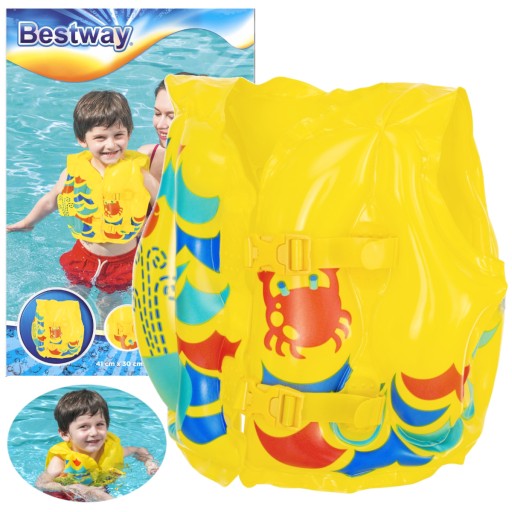 Nafukovacia plavecká vesta pre deti 3-6 rokov. Krab 41x30 cm Bestway 32069