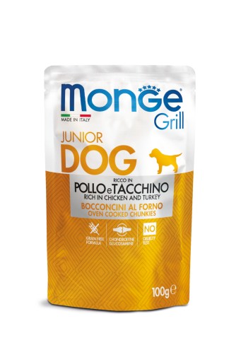 Monge DOG Grill Junior kura s morčacím mäsom 100g
