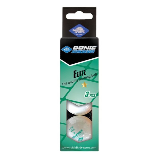 DONIC ELITE 1* 40+ loptičky na stolný tenis, biele, 3 ks