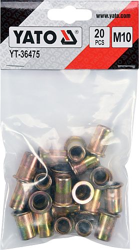 YATO Oceľové nitovacie matice M10 20 ks YT-36475
