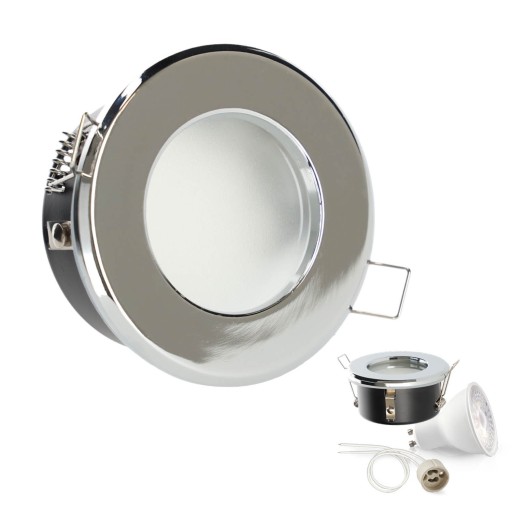 Sada halogénového svietidla LUMO11 chróm + LED GU10 5W teplá biela PREMIUM
