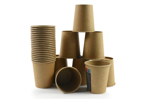 KRAFT papierové poháre na kávu, čaj, teplé studené nápoje, 180 ml, 100 ks
