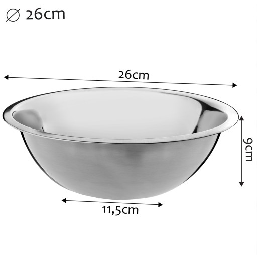 NEREZOVÁ MISKA NA ŠALÁT, 26 cm