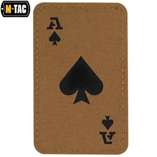 ACE OF SPADES AKO PIK LASEROVÝ REZANÝ NÁŠPIS M-TAC COYOTE