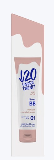 Under Twenty BB cream 01 Ľahký, zmatňujúci a antibakteriálny