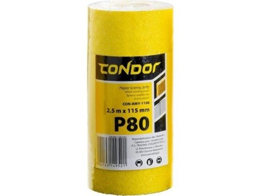 UNIVERZÁLNY BRÚSNY PAPIER ROLKA 2,5m 115mm p80
