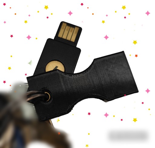 Puzdro Yubikey 1 kus čierne puzdro na ochranu kľúčov Yubikey 5 NFC