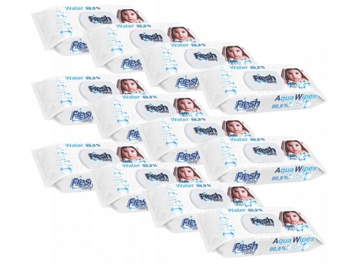 2 x utierky Aqua Fresh Baby 60 kusov 99% voda