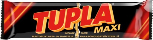 Tyčinka s karamelovým nugátom a mandľami v mliečnej čokoláde Tupla Maxi 50g