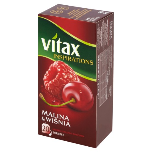 Vitax Čaj Malina Čerešňa 20tb