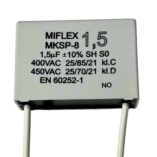 MIFLEX motorový kondenzátor 1,5uF 400V POLSKÝ