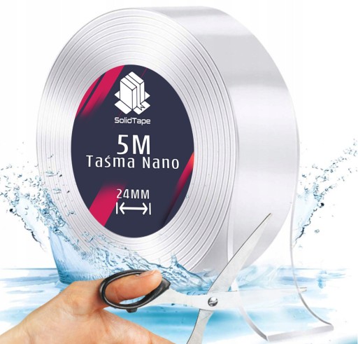 Obojstranná NANO montážna páska, opakovane použiteľná, vodeodolná, silná, 5M