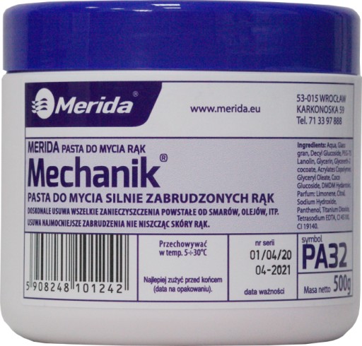 Merida MECHANIK pasta na umývanie rúk 500 ml