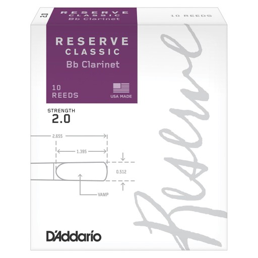 Klarinetový plátok 2.0 RESERVE CLASSIC D'Addario