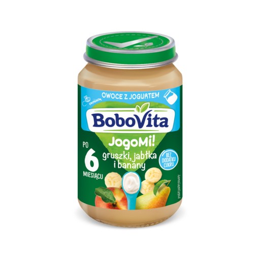 BoboVita hrušky, jablká a banány s jogurtom 190 g