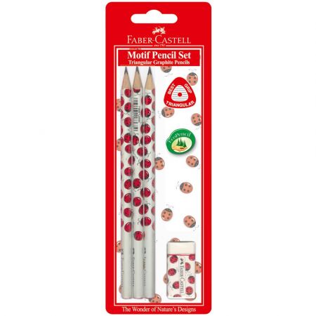 Ceruzka bez gumy Faber-castell B guma na lienky