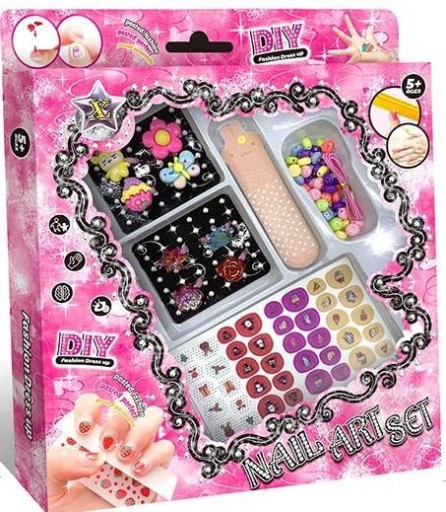 Creative Nail Beauty Set Stickers Rings Náramok