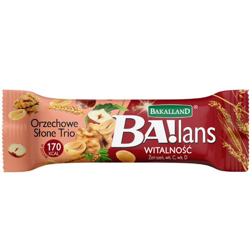 BAKALLAND VITALITY Tyčinkové oriešky slané trio 35g