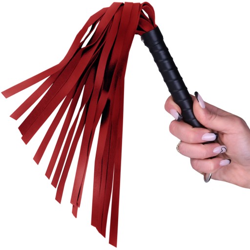 Kožený erotický bič, BDSM bič na bičovanie dominancie 50 cm