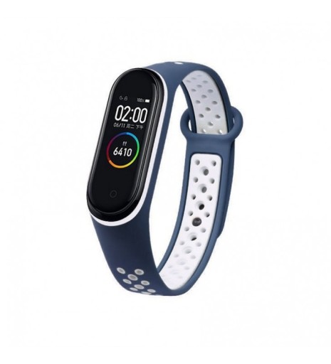 Remienok Smart Band tmavomodrý a biely M4 M5 M6 M