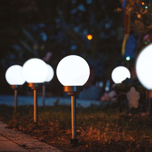 Solárne LED záhradné guľové svietidlo IP44 15cm