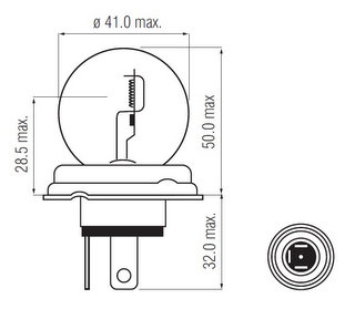 Žiarovka 12 Volt 45/40 Watt s dovozom obojku