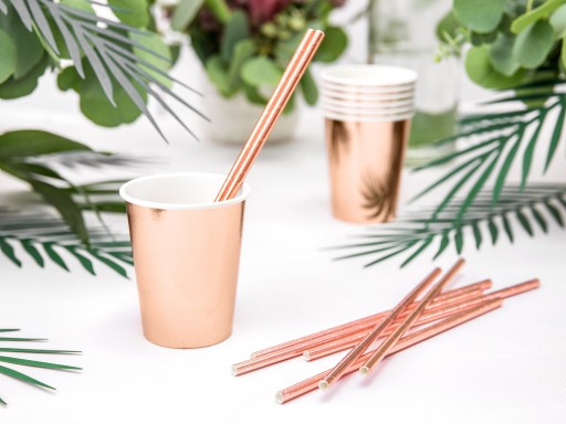 HRNČEKY papierové hrnčeky rose gold 220ml 6KS