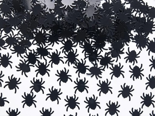 PAVÚKY na HALLOWEEN ČIERNE STRAŠNÉ KONFETY 15g
