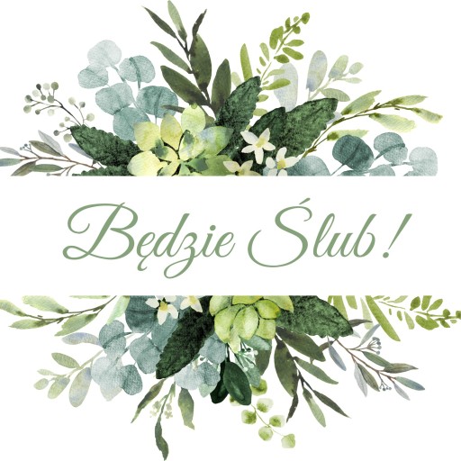 SVADOBNÉ OZNÁMENIE Greenery 10 kusov