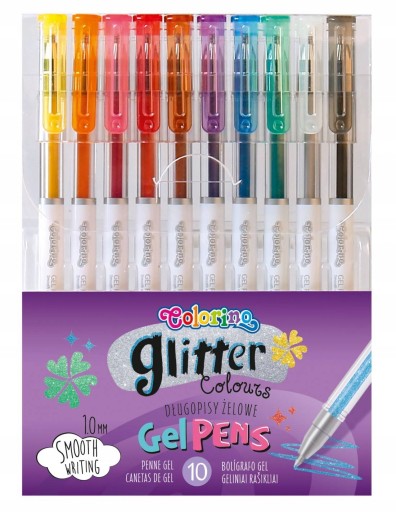 Detské trblietavé gélové perá Colorino v 10 farbách