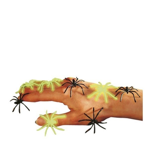 SVIETIACE PAVÚKY HALLOWEENSKÉ DEKORÁCIE PAVÚK 6 KS