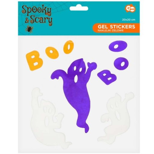 HALLOWEENSKÉ DEKORÁCIE na okno Boo GHOSTS dekoračný GÉL