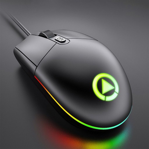 KÁBOVÁ HERNÁ MYŠ S RGB SVETLOM PRE PRENOSNÝ HERNÝ POČÍTAČ