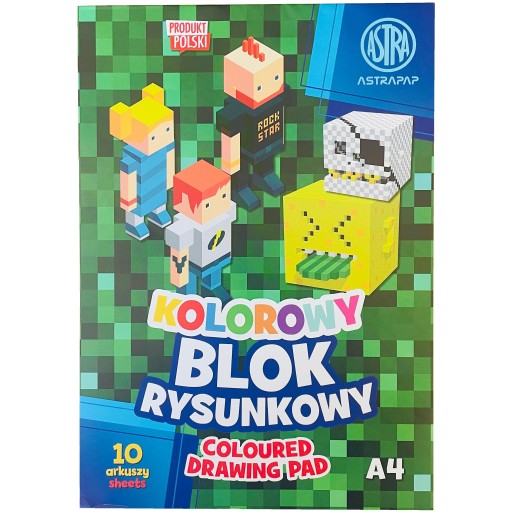 FAREBNÝ ŠKOLSKÝ BLOK, A4, 10 listov ASTRA
