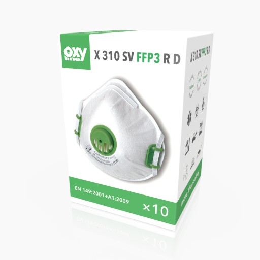FILTRAČNÁ POLMASKA X 310 SV FFP3 R D OXYLINE