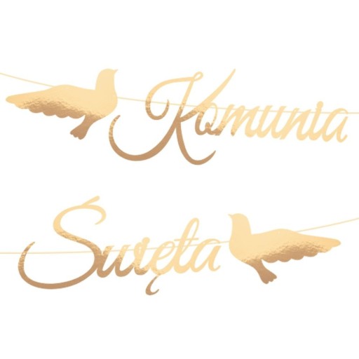 Zlaté sväté prijímanie Banner Holubice s menom, personalizácia dekorácie